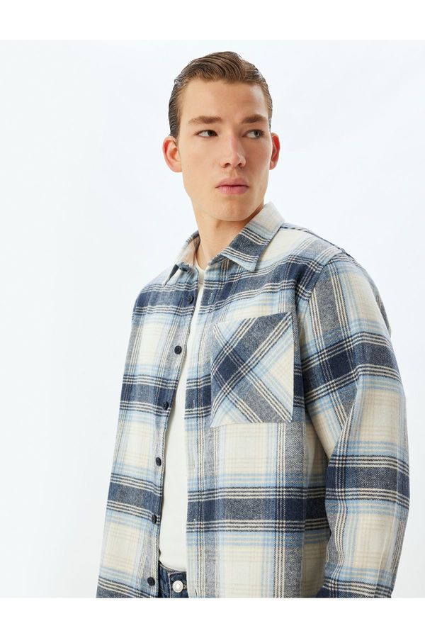 Koton Koton Lumberjack Shirt Long Sleeve Pocket Detail