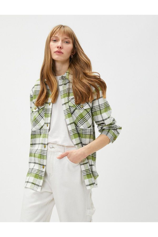 Koton Koton Lumberjack Shirt with Pockets and Snaps