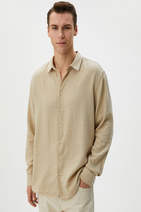 Koton Koton Men's Beige Shirt