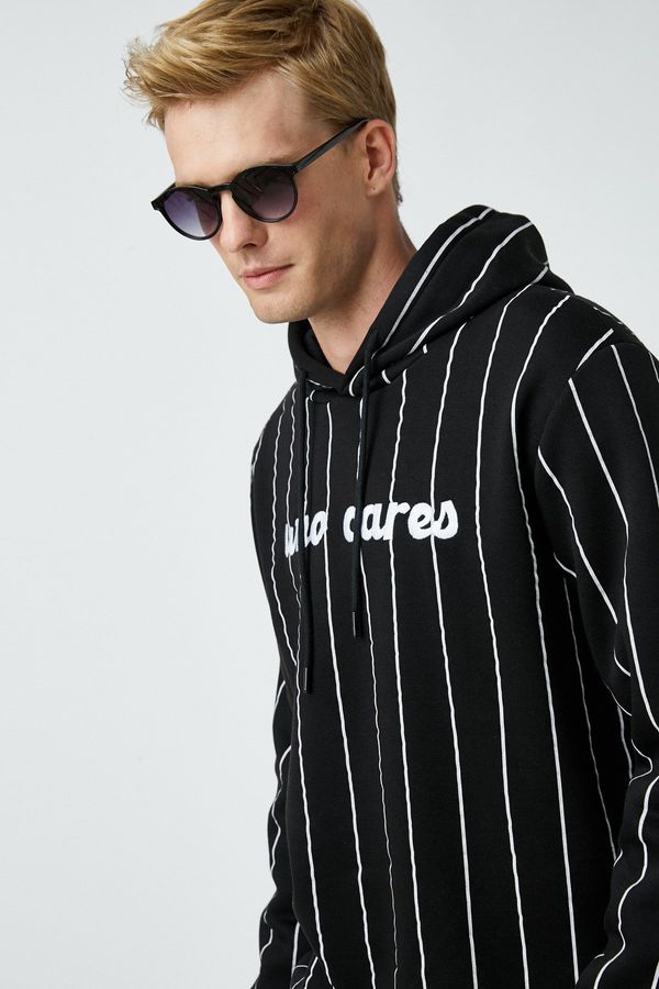 Koton Koton Men's Black Striped Sweatshirt