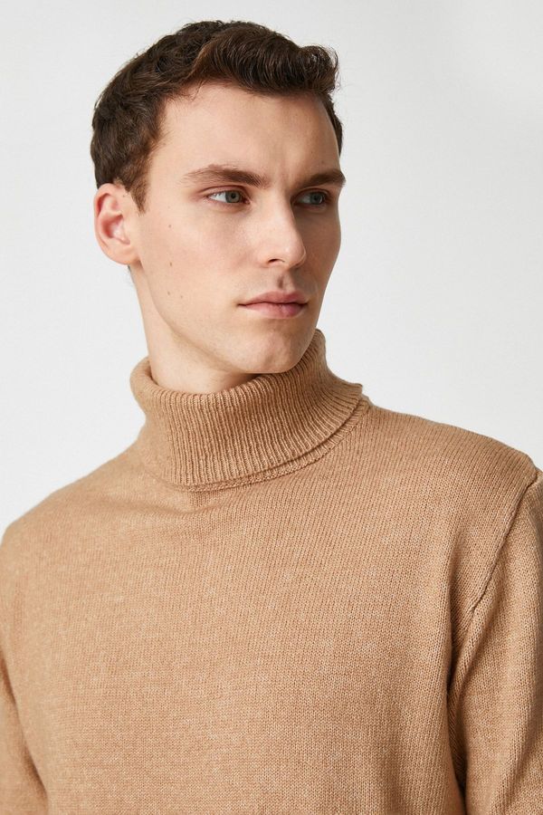 Koton Koton Men's Camel Hair Sweater