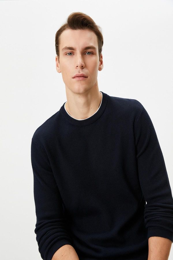 Koton Koton Men's Navy Blue Sweater