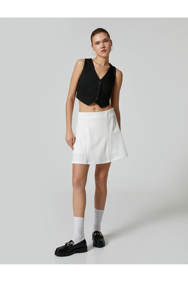 Koton Koton Mini Short Skirt A-Line High Waist Relaxed Fit