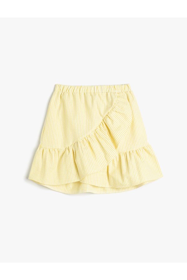 Koton Koton Mini Skirt with Frill Tiered Elastic Waist
