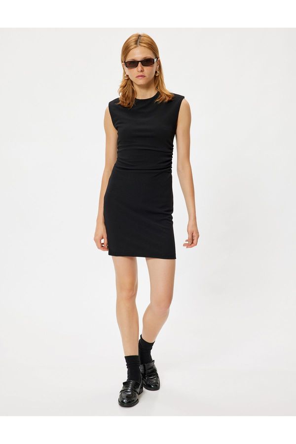 Koton Koton Mini Sleeveless Pencil Dress Round Neck Slim Fit