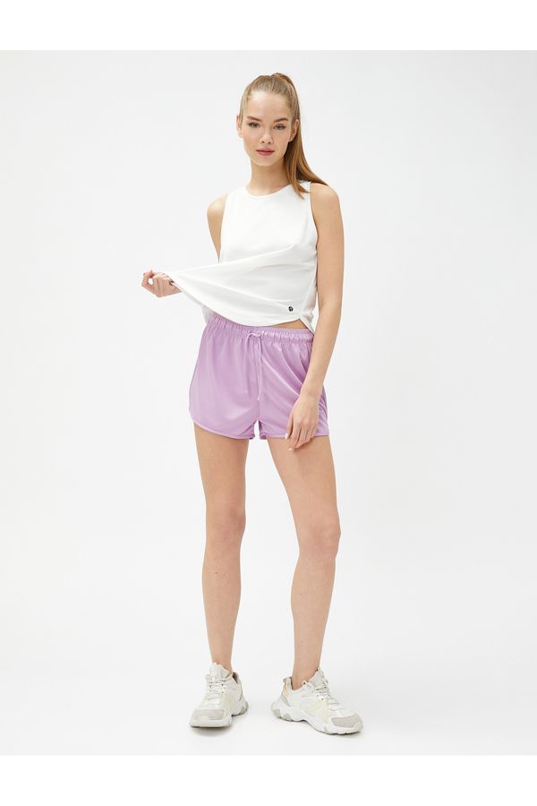 Koton Koton Mini Sports Shorts with Tie Waist