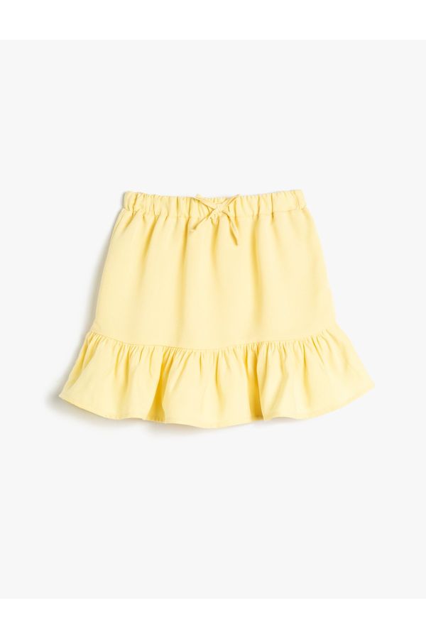 Koton Koton Modal Fabric Mini Skirt Ruffled Elastic Waist