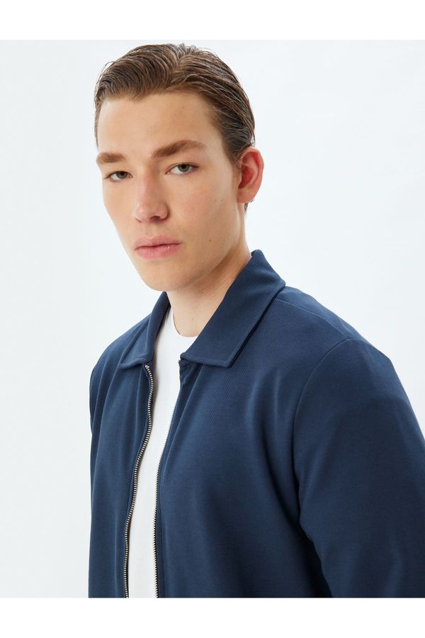 Koton Koton Navy Blue Men's Adult Jacket
