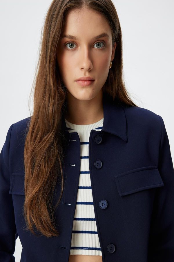 Koton Koton Navy Blue Women's Jacket