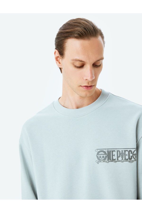 Koton Koton Oversize bicycle collar Cotton Blend Licensed One Piece Sweatshirt