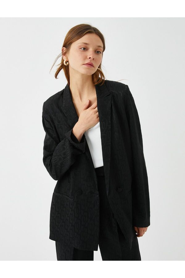 Koton Koton Oversize Double Breasted Blazer Jacket