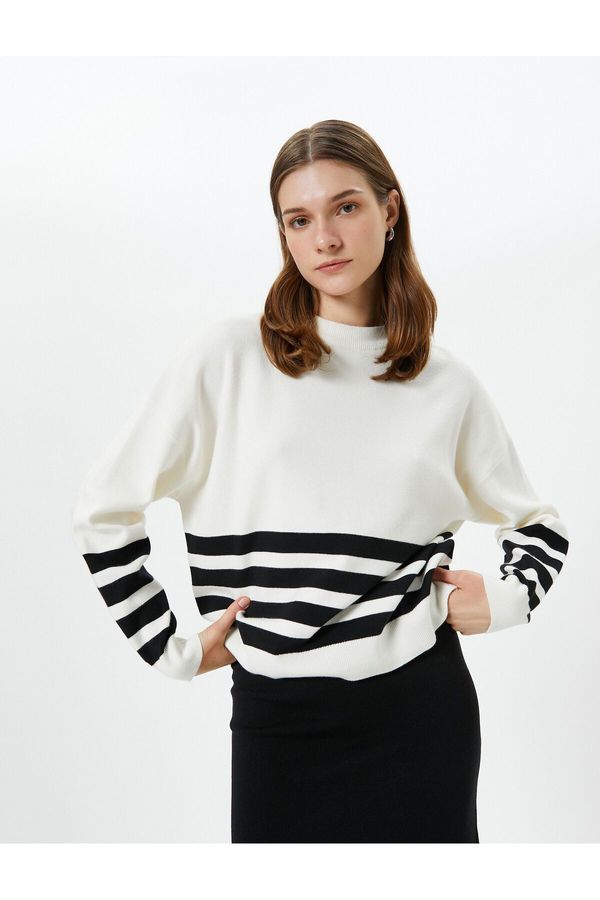 Koton Koton Oversize Sweater Crew Neck Long Sleeve