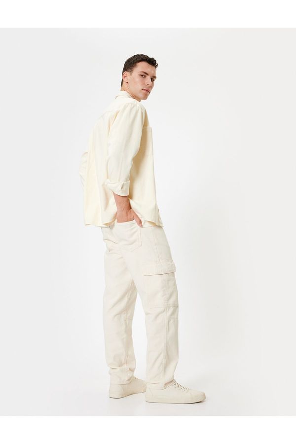 Koton Koton Pocket Detailed Cotton Oversize Cargo Jeans
