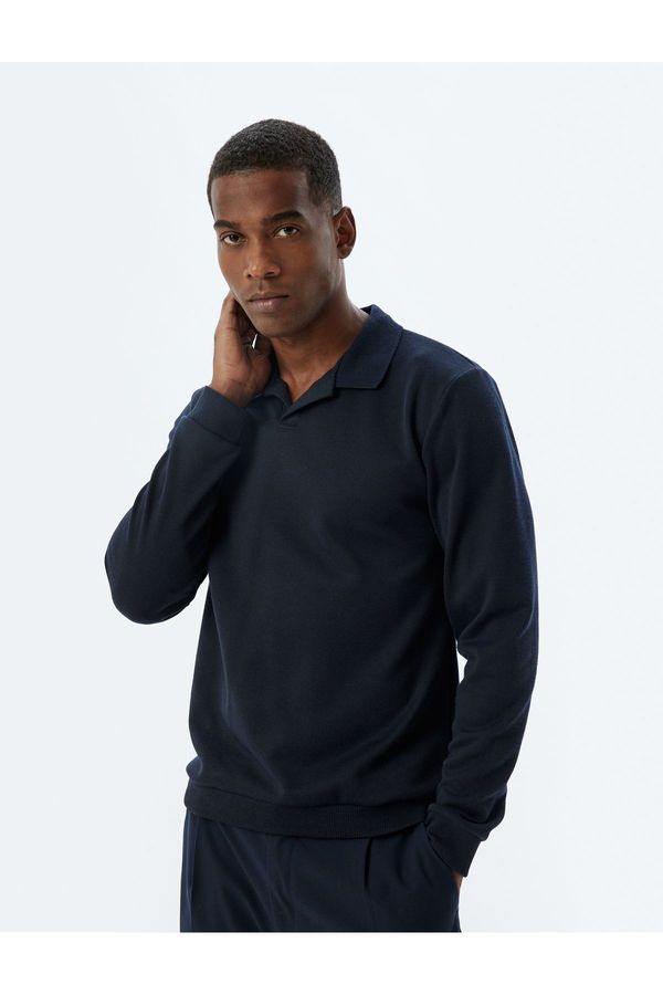 Koton Koton Polo Neck Sweater Boxy Long Sleeve Cotton Blend