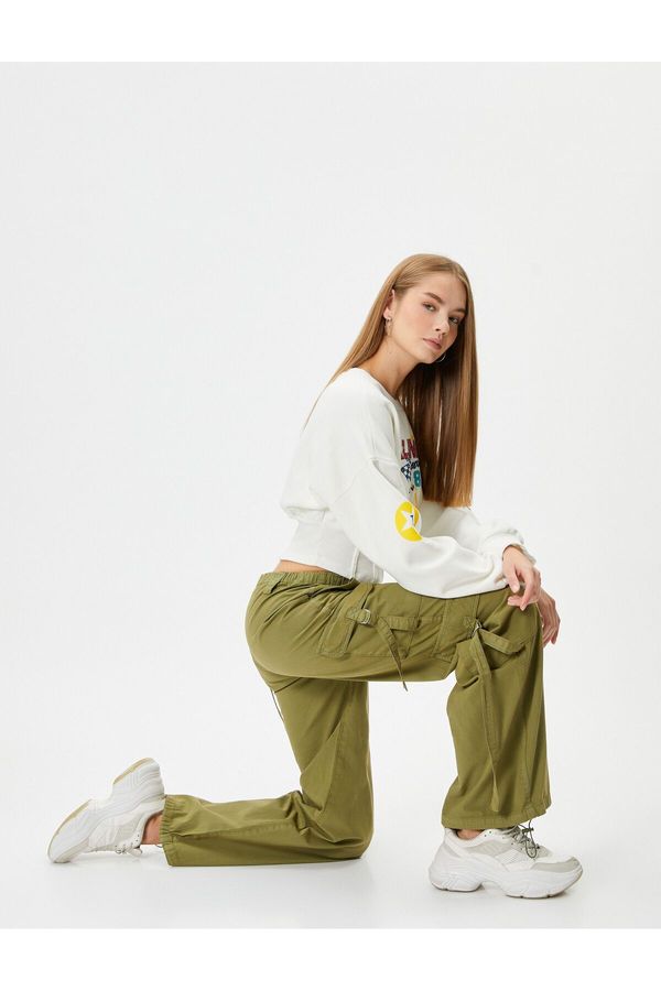 Koton Koton prevelike padalske hlače tovorni žep bombaž