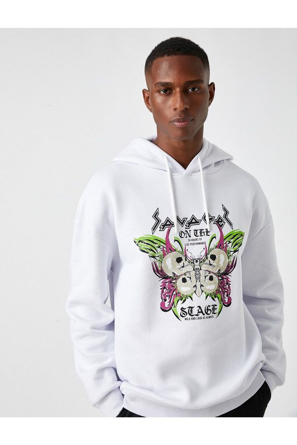 Koton Koton Printed Oversize Sweatshirt Raising