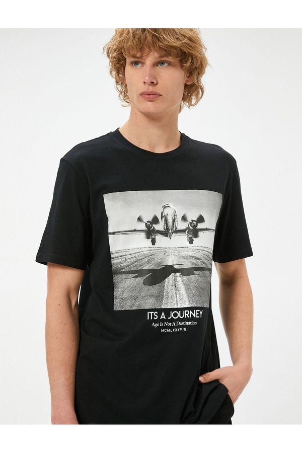 Koton Koton Printed T-Shirt Short Sleeve Crew Neck Cotton