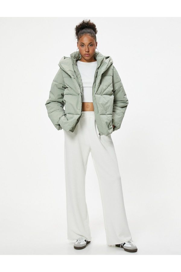 Koton Koton Puffer Jacket Hooded Zippered Relax Fit