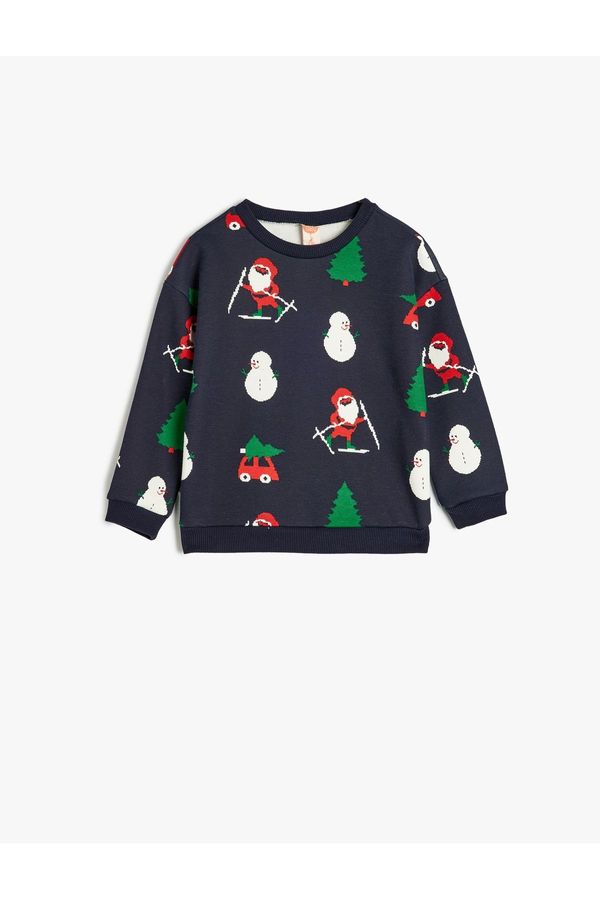 Koton Koton Santa Claus Sweatshirt Christmas Themed Long Sleeve