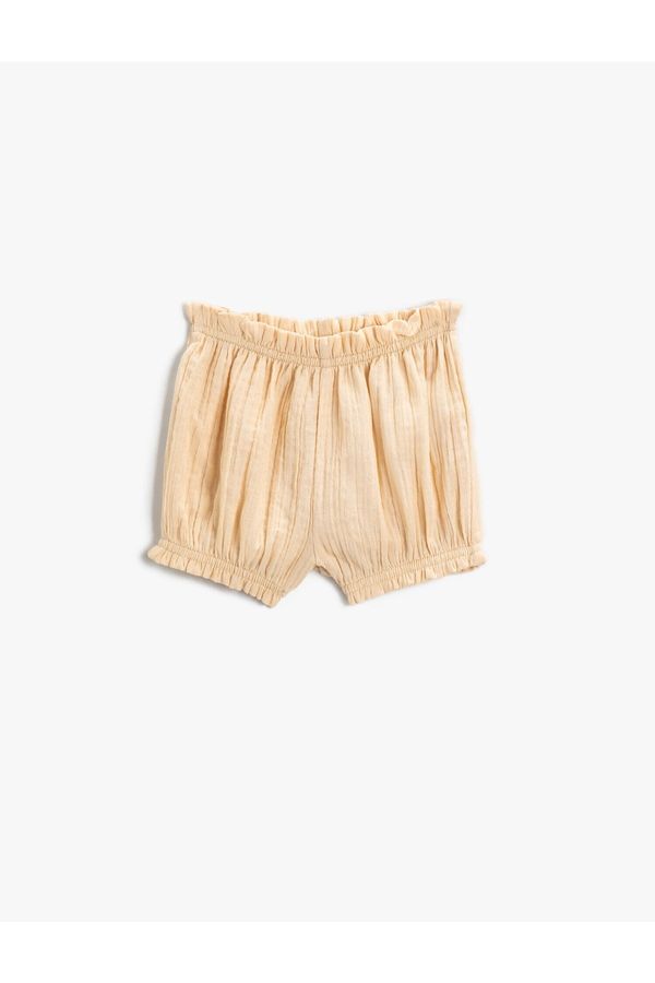 Koton Koton Shirred Shorts. Elastic Waist And Legs Cotton.