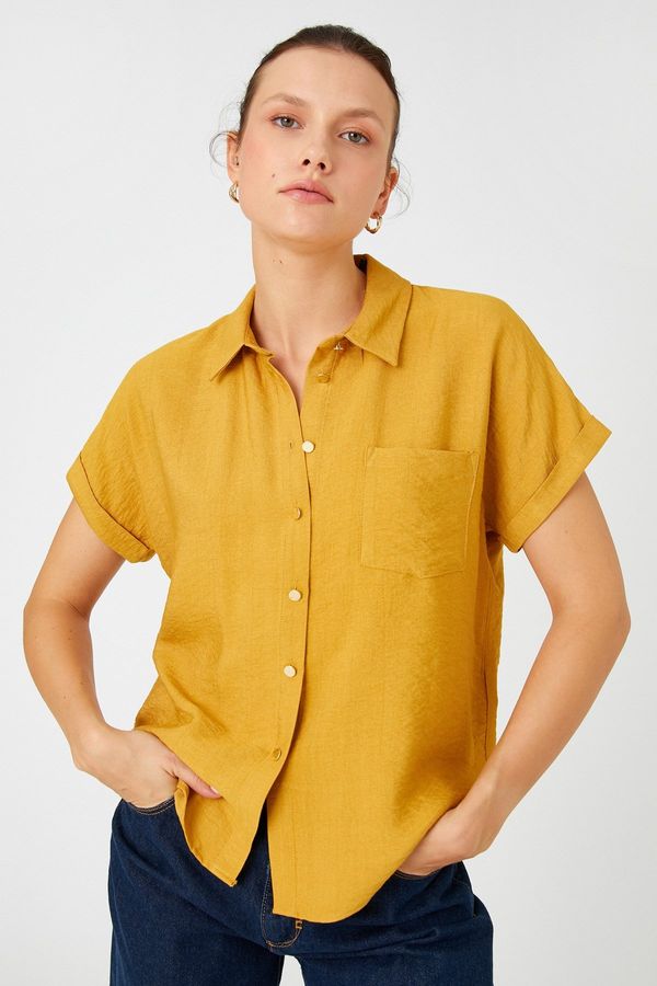 Koton Koton Short Raglan Sleeve Shirt with Pocket