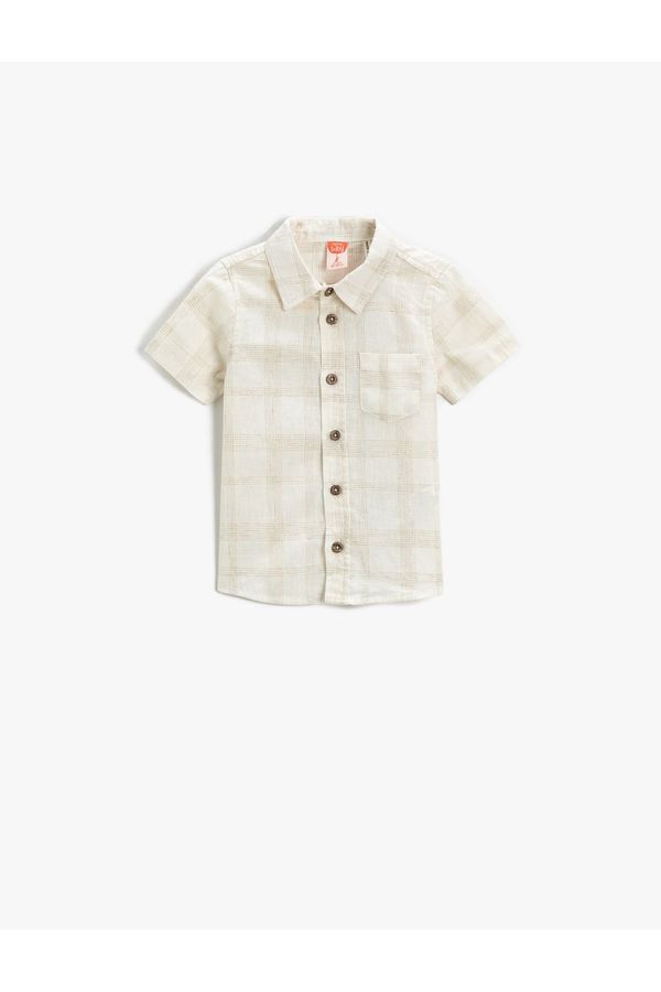 Koton Koton Short Sleeve Shirt One Pocket