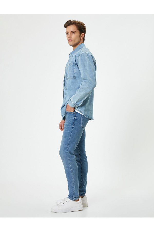 Koton Koton Skinny Fit Buttoned Regular Waist Jeans - Michael Jean