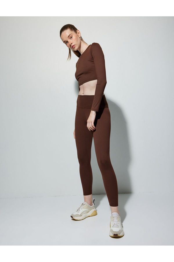 Koton Koton Sports Leggings High Waist Soft Touch Stitch Detail Slim Fit