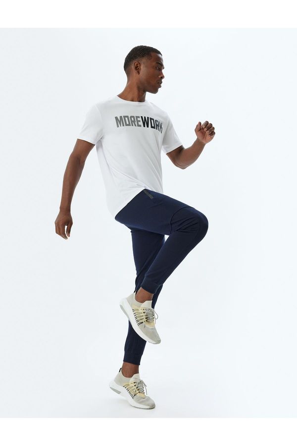 Koton Koton Sports Sweatpants Jogger Waist Lace-Up Stitched Detail Pocket Cotton Blend