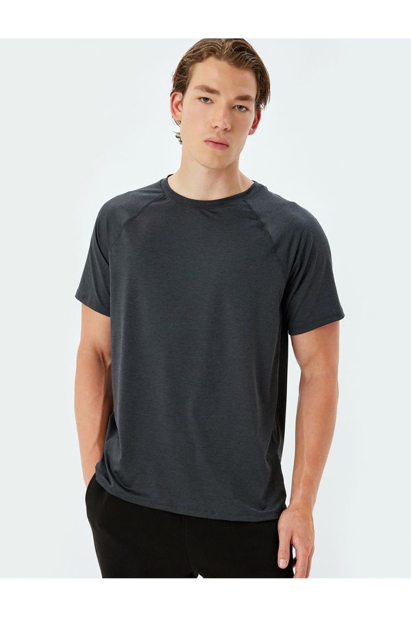 Koton Koton Sports T-Shirt Back Printed Crew Neck Short Sleeve