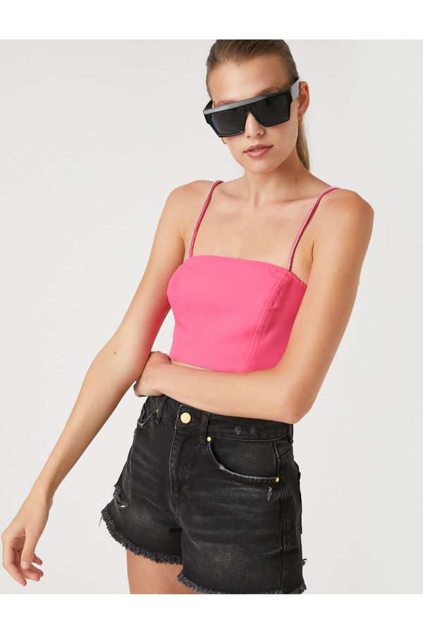 Koton Koton Stone Detailed Crop Undershirt