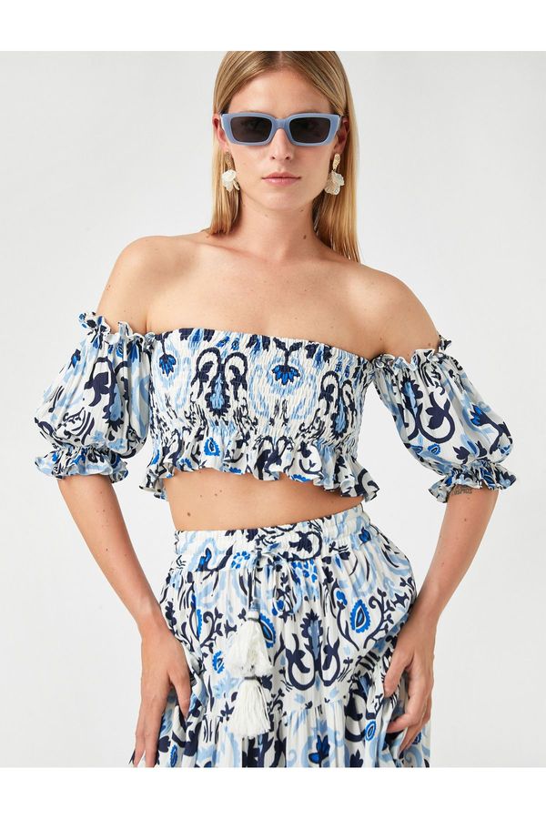 Koton Koton Strapless Crop Blouse