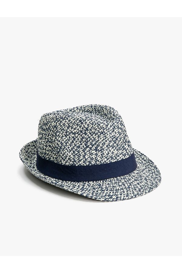 Koton Koton Straw Fedora Hat with Band Detail