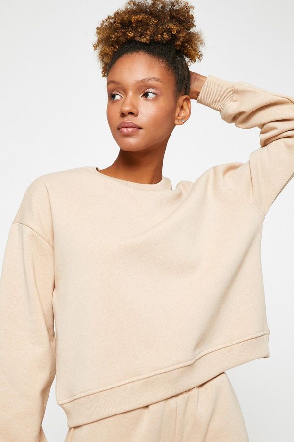 Koton Koton Sweatshirt - Beige - Regular fit