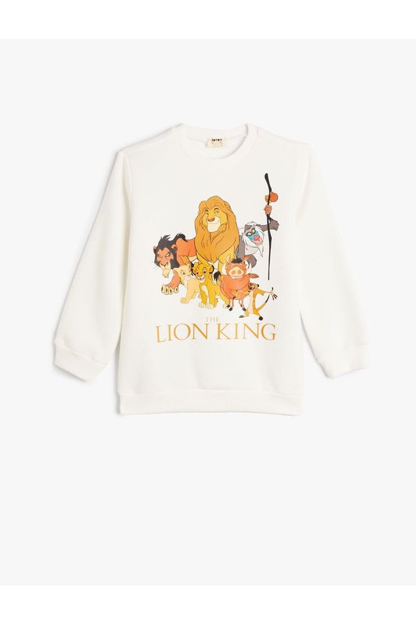 Koton Koton The Lion King Sweatshirt Licensed Long sleeve Raised