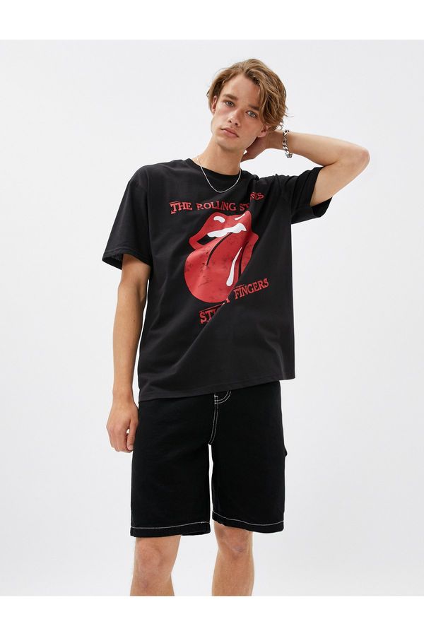 Koton Koton The Rolling Stones Short Sleeve T-Shirt Licensed Printed