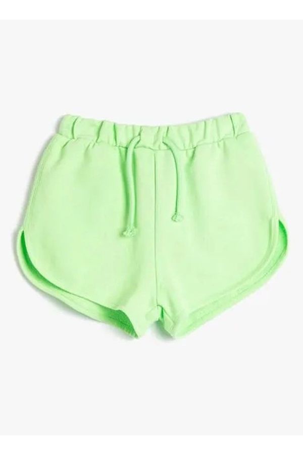Koton Koton Tie Waist Normal Green Girls' Shorts 3skg40058ak
