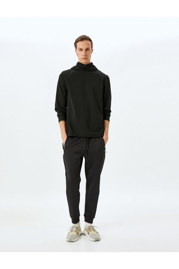 Koton Koton Tied Waist Zippered Pocket Detail Scuba Fabric Jogger Sports Sweatpants