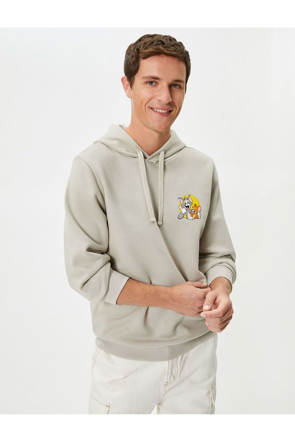 Koton Koton Tom and Jerry Hoodie Licensed Printed Long Sleeve