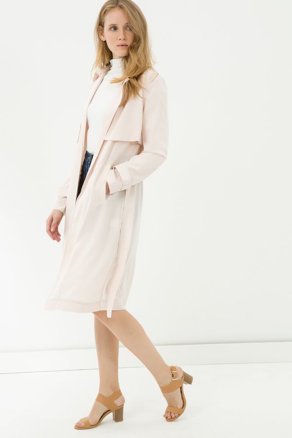 Koton Koton Trench plašč - Ecru - dvojne prsi