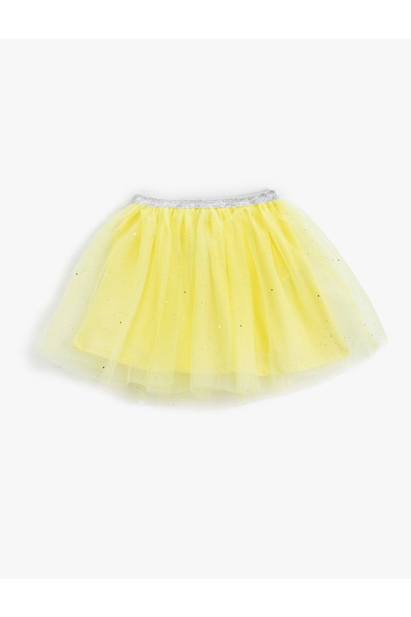 Koton Koton Tutu Mini Skirt with Shiny Lining and Shiny Elastic Waist