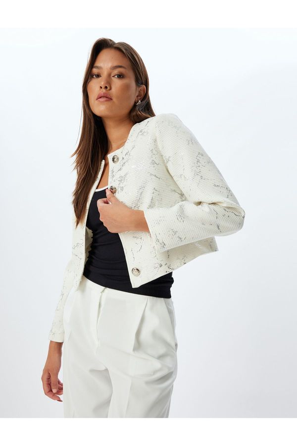 Koton Koton White Patterned Women's Jacket