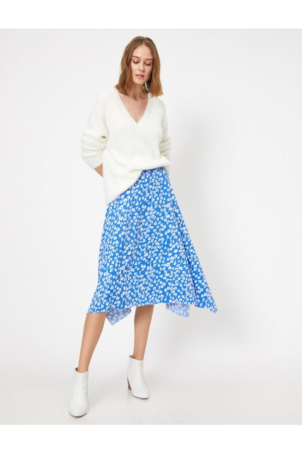 Koton Koton Women's Blue Patterned Skirt