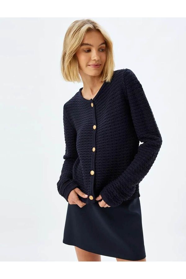 Koton Koton Women's Cardigan Navy Blue 5wak90391ht