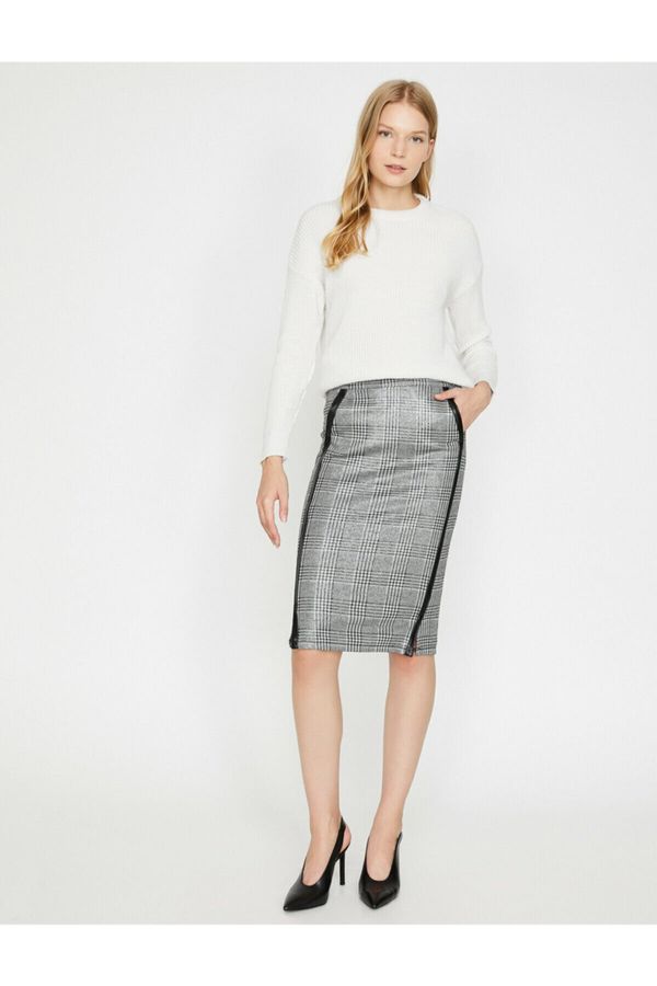 Koton Koton Women's Checkered Pencil Skirt