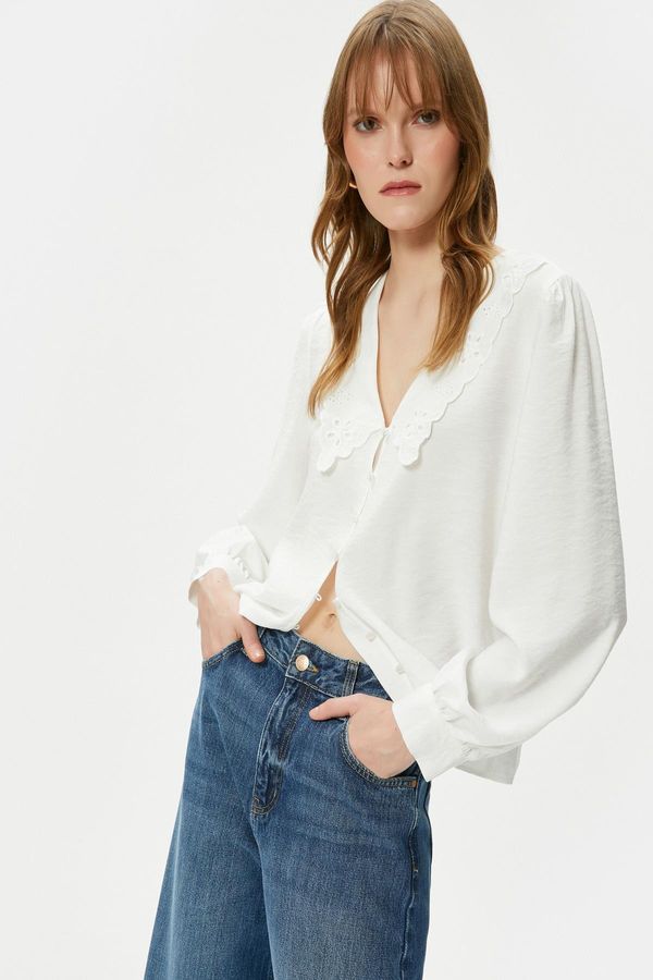 Koton Koton Women's Off White Shirt
