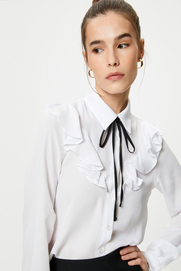 Koton Koton Women's Off White Shirt