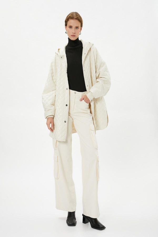 Koton Koton ženski bež plašč