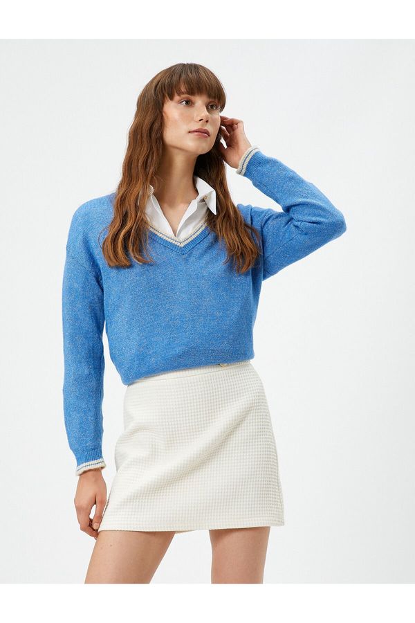 Koton Koton ženski modri pulover