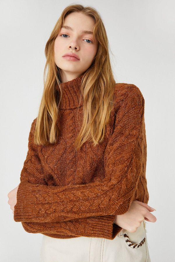 Koton Koton ženski pulover za lase kamel